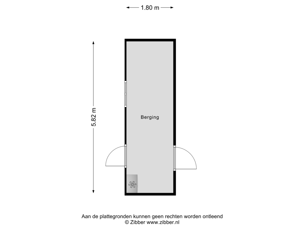 Bekijk plattegrond van Berging van Lankforst 1117