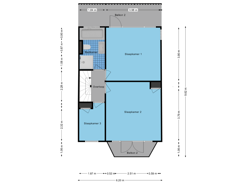 Bekijk plattegrond van 1e verdieping van Henegouwselaan 83