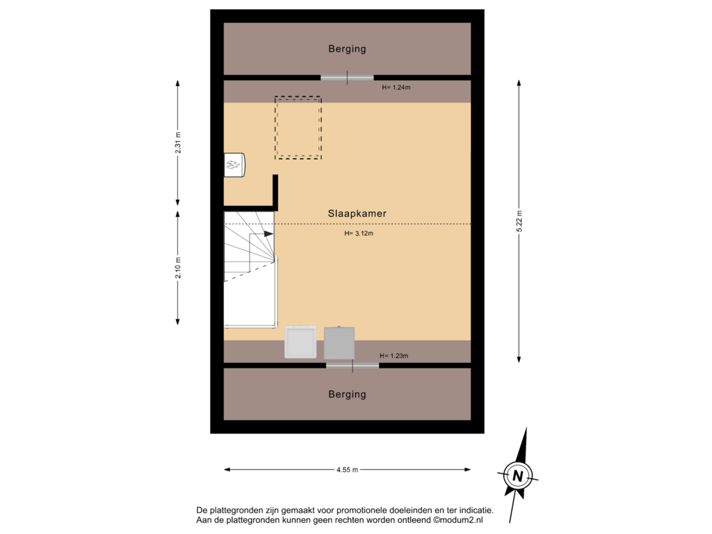 Bekijk plattegrond van 2e Verdieping van Leeuweriklaan 8