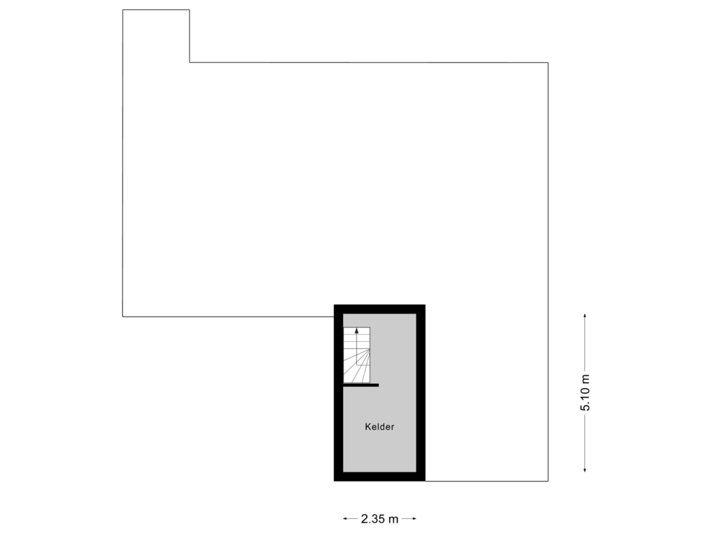 View floorplan of Souterrain of Margrietlaan 14