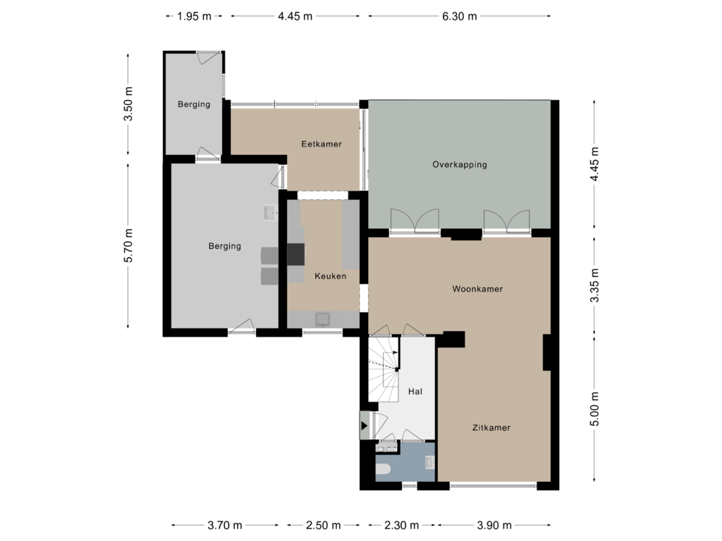 View floorplan of Begane grond of Margrietlaan 14