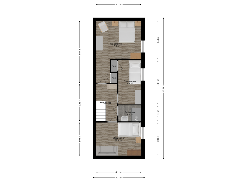 Bekijk plattegrond van Second Floor van Lemmender 86