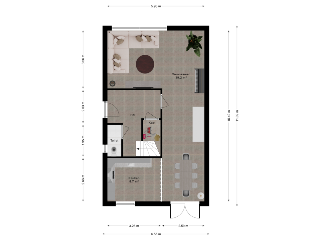 Bekijk plattegrond van First floor van Ferdinand Bolstraat 16