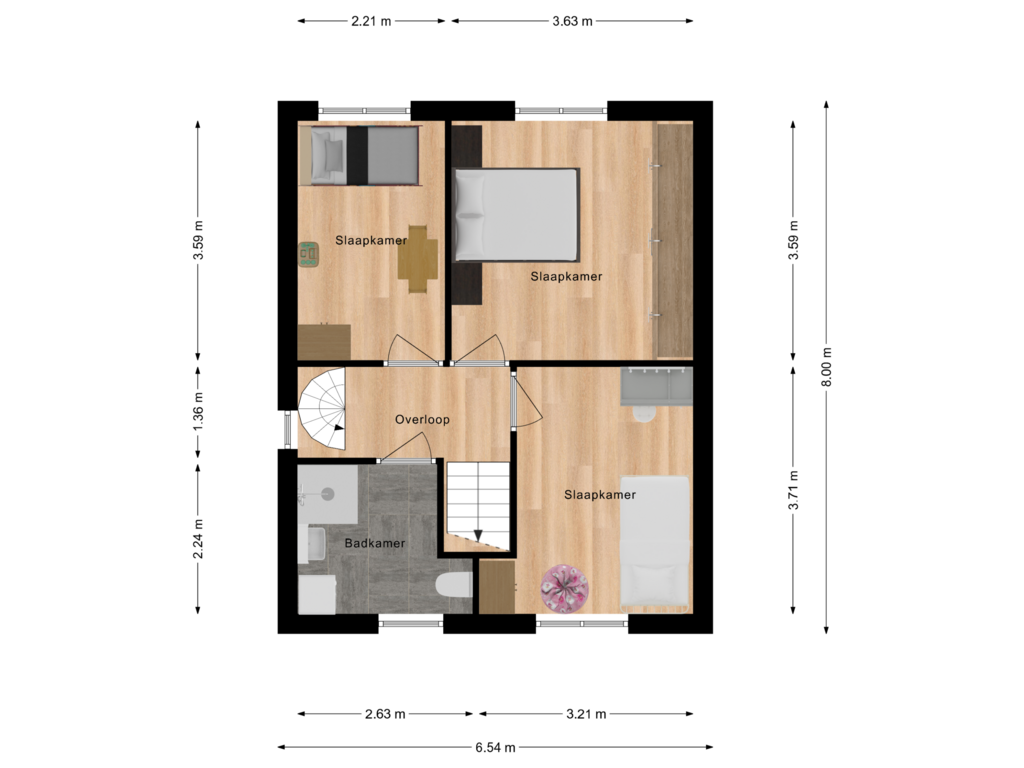 Bekijk plattegrond van Second Floor van Ferdinand Bolstraat 16