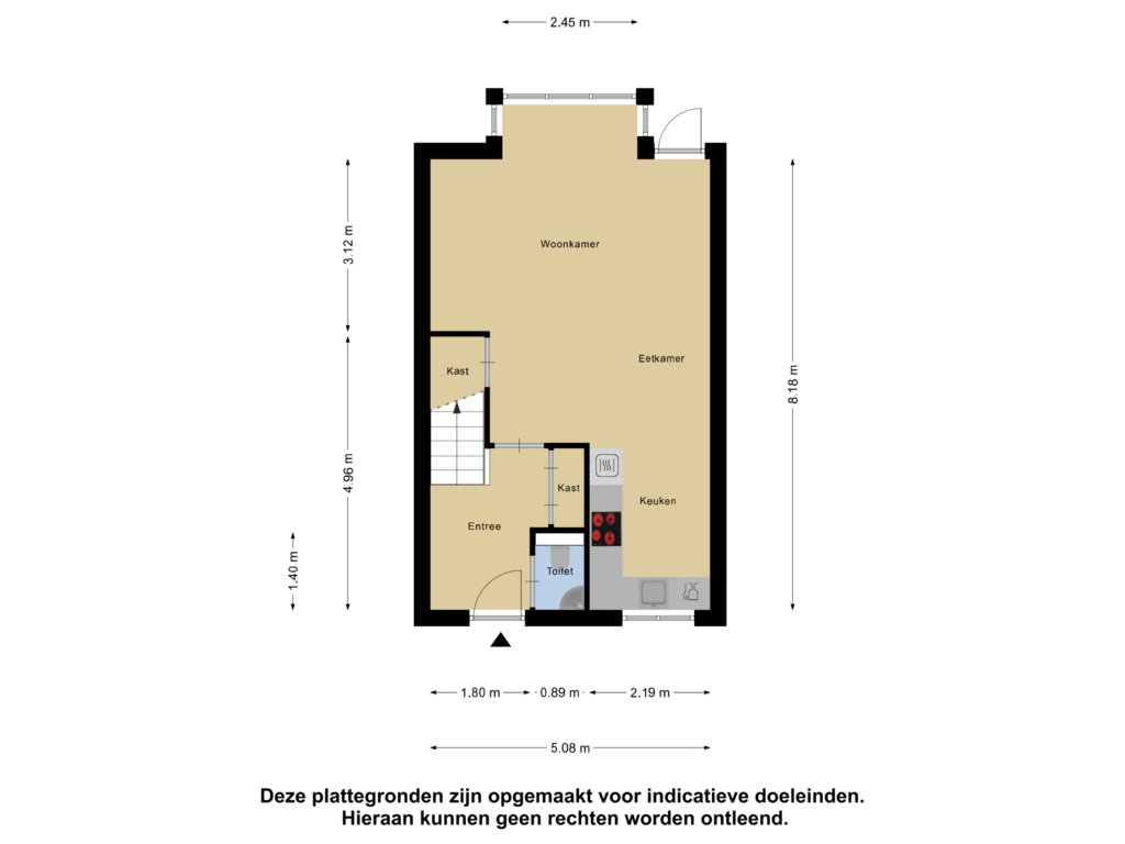 Bekijk plattegrond van Begane Grond van Kranenburg 62