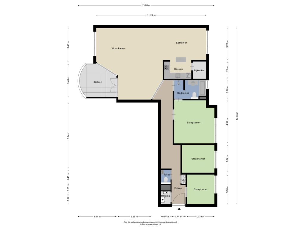 Bekijk plattegrond van Appartement van Moutstraat 79