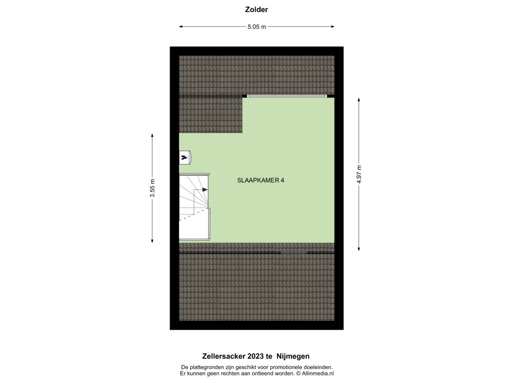 View floorplan of Zolder of Zellersacker 2023