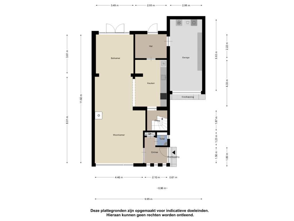 Bekijk plattegrond van Begane Grond van Seringenlaan 122