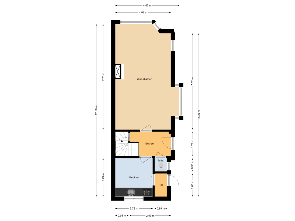 Bekijk plattegrond van Begane grond van Asselsestraat 265