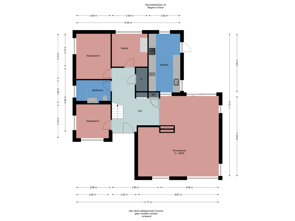 Bekijk plattegrond van Begane Grond van Hamelakkerlaan 24