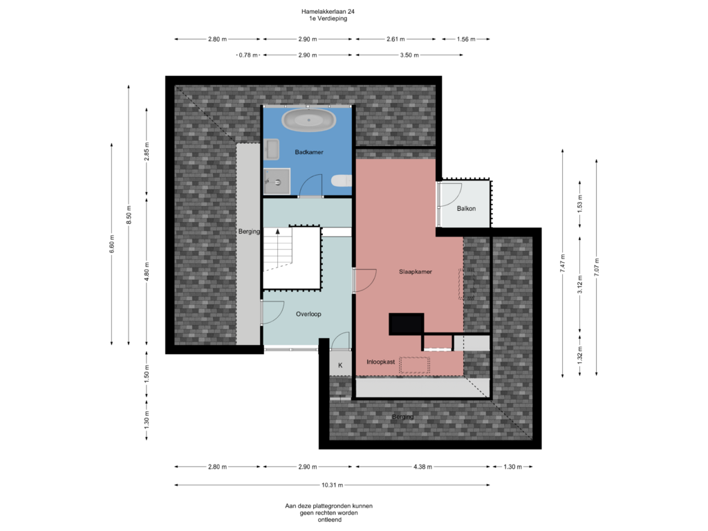 Bekijk plattegrond van 1e Verdieping van Hamelakkerlaan 24