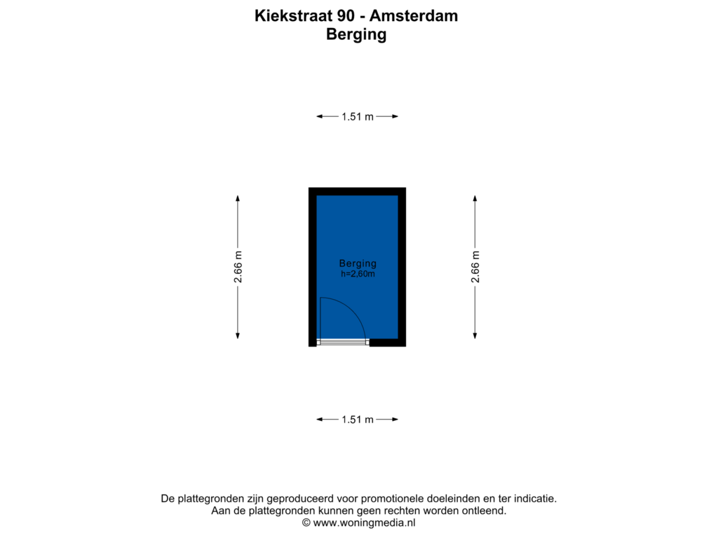 Bekijk plattegrond van Berging van Kiekstraat 90