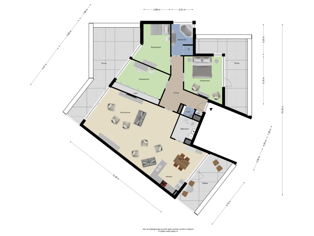 Bekijk plattegrond van Appartement van Gasthuisstraat 182