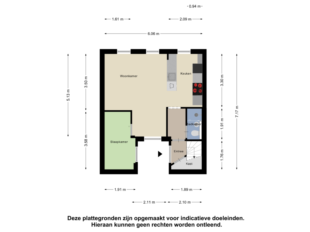 Bekijk plattegrond van Derde verdieping van Albert Cuypstraat 129-4