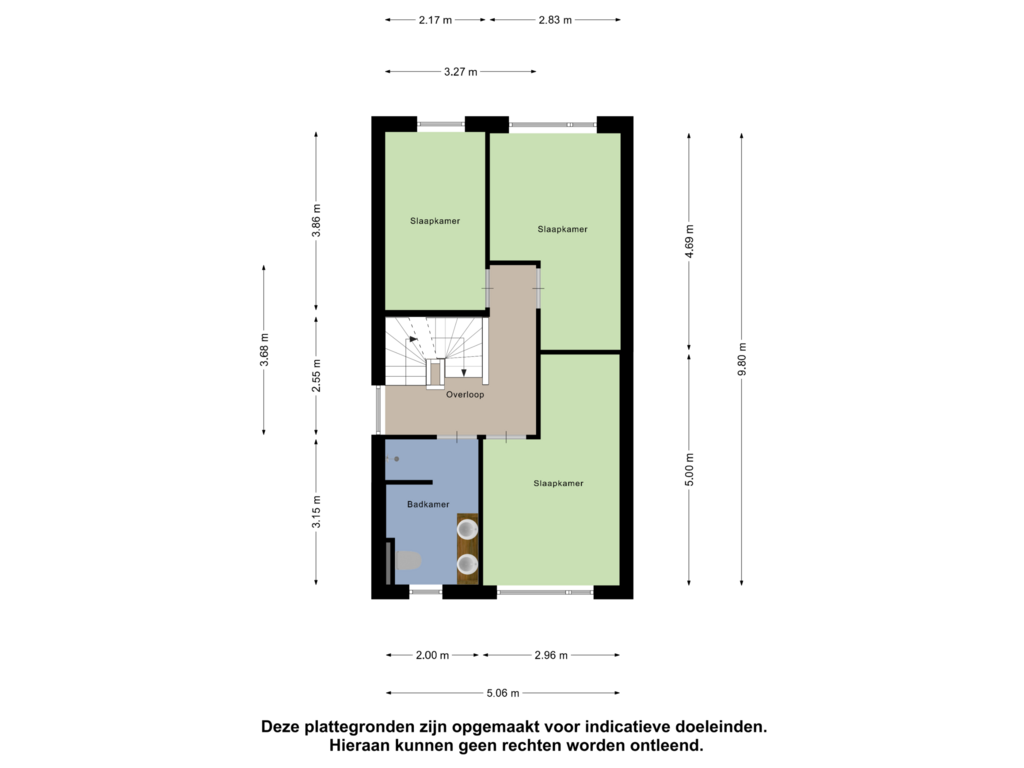 View floorplan of Eerste Verdieping of Kamgras 21