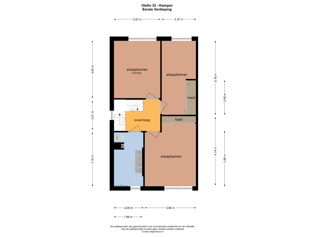 View floorplan of EERSTE VERDIEPING of Otello 32