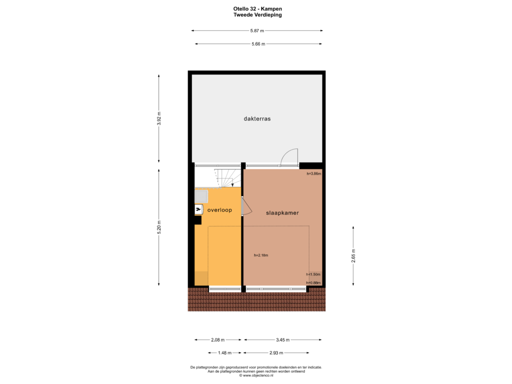 View floorplan of TWEEDE VERDIEPING of Otello 32