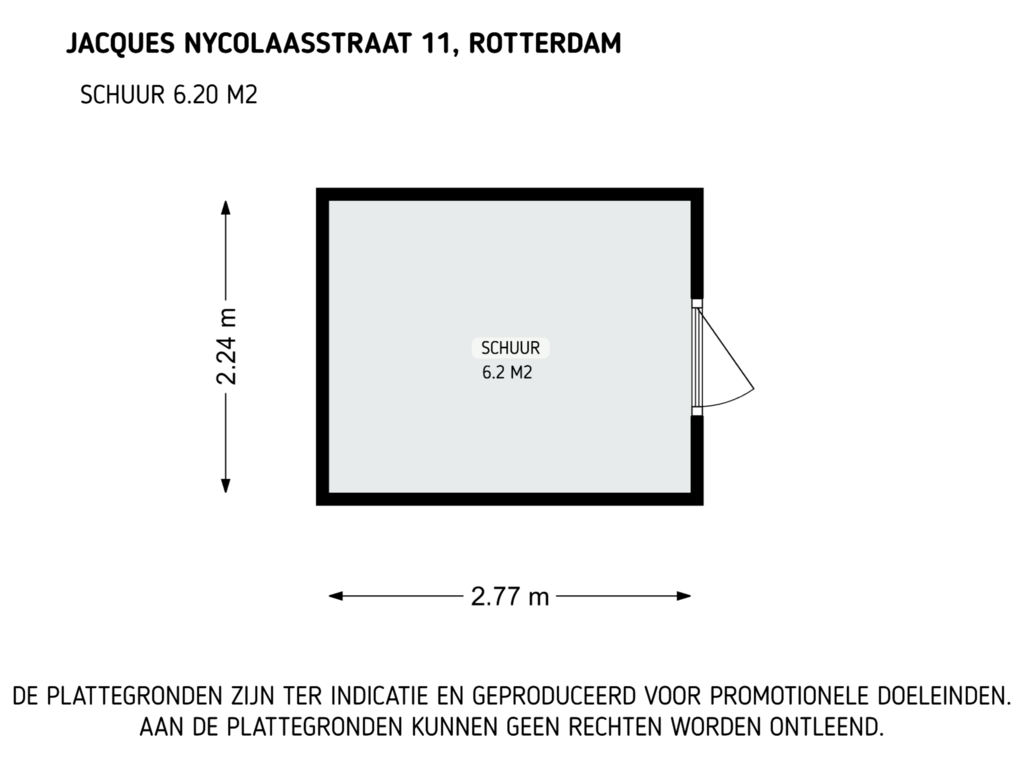 Bekijk plattegrond van schuur van Jacques Nycolaasstraat 11