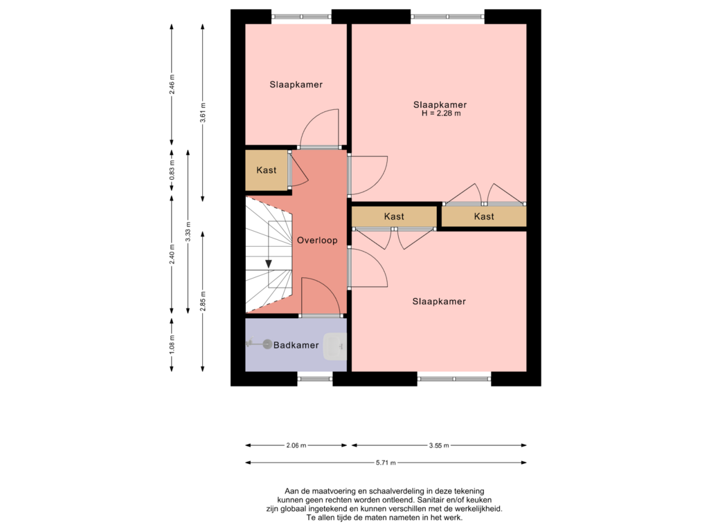 Bekijk plattegrond van Eerste verdieping van Kernhoopweg 57