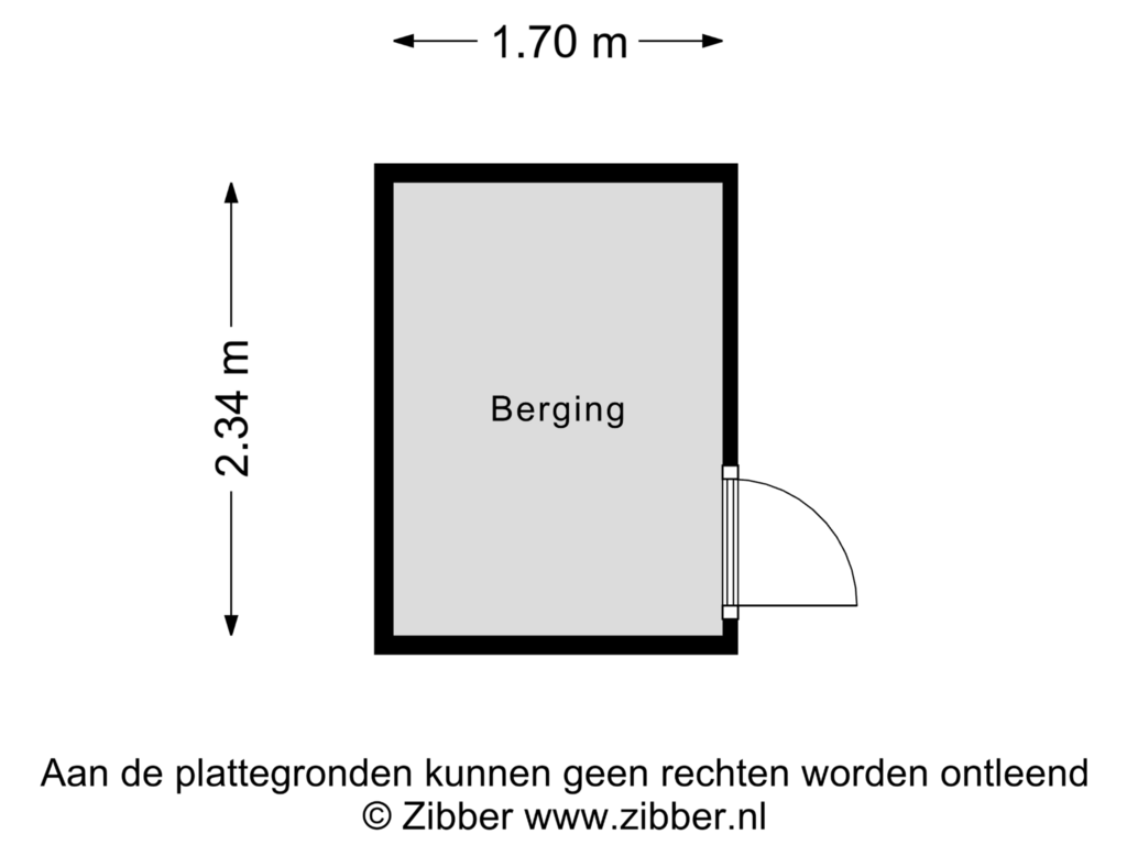 Bekijk plattegrond van Berging van Goeman Borgesiusstraat 1-G