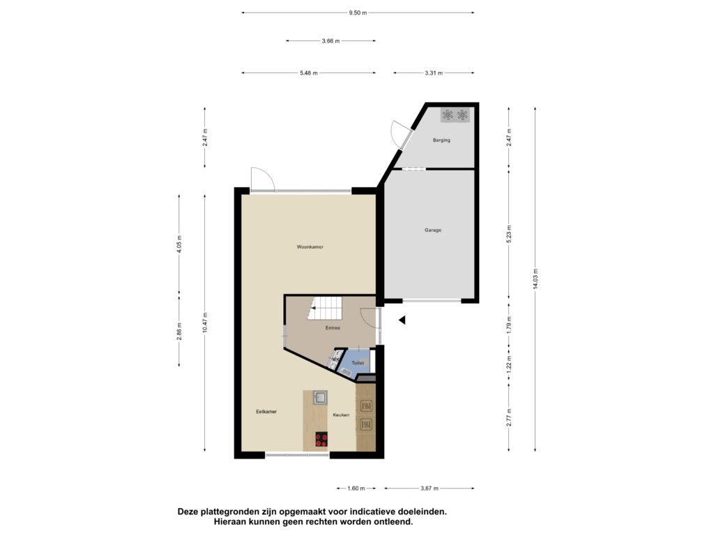 View floorplan of Begane Grond of Kwart 32