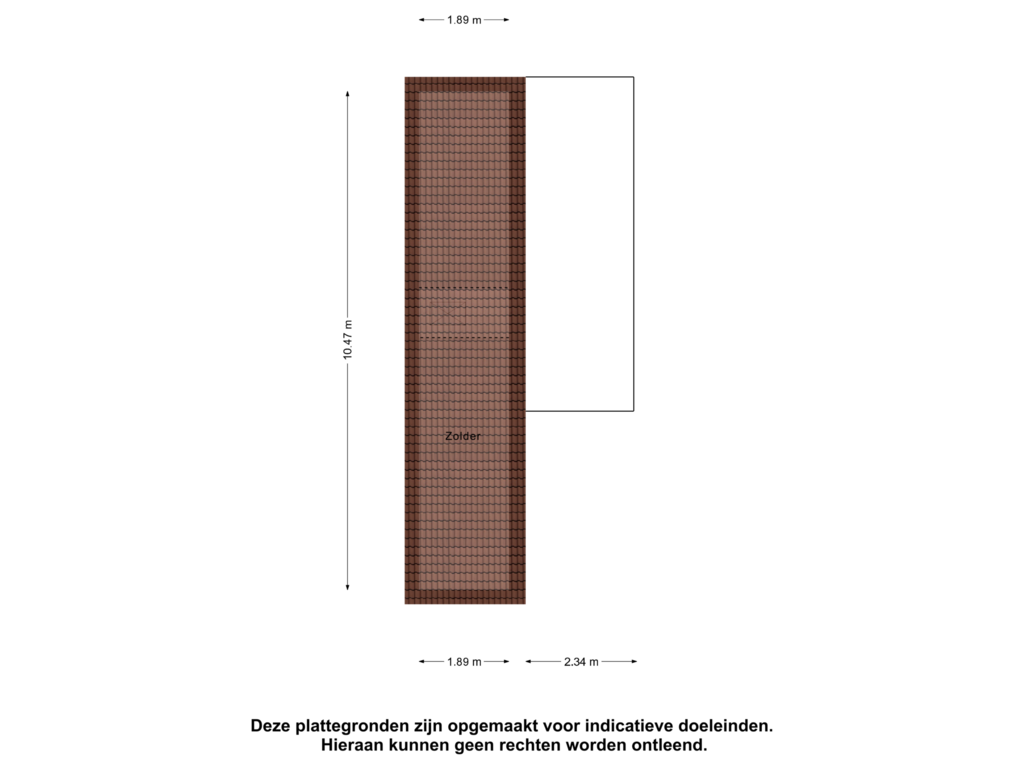 View floorplan of Zolder of Kwart 32