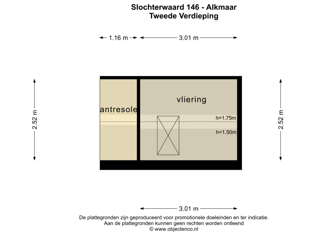 View floorplan of TWEEDE VERDIEPING of Slochterwaard 146