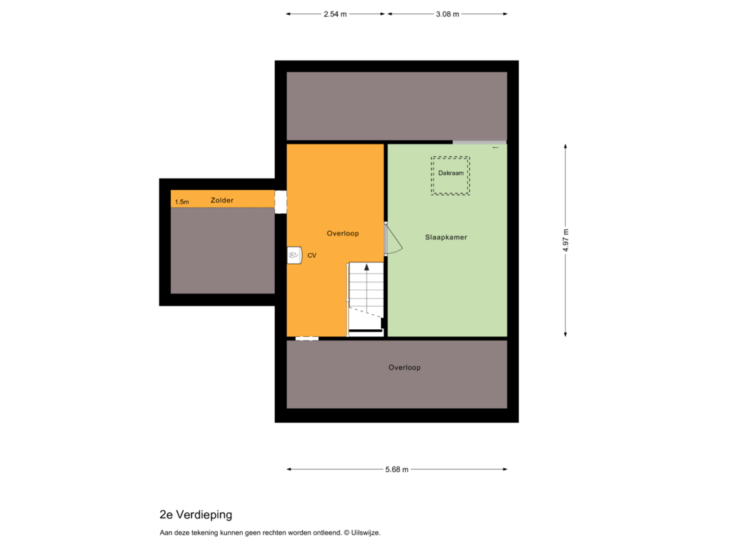 Bekijk plattegrond van 2e Verdieping van Kerkuil 25