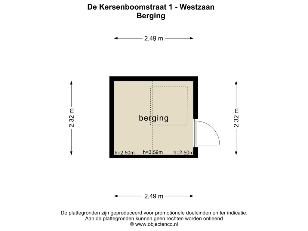 Bekijk plattegrond van BERGING van De Kersenboomstraat 1