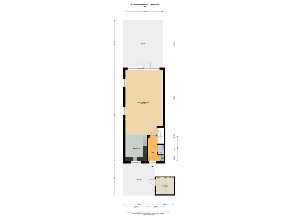 Bekijk plattegrond van TUIN van De Kersenboomstraat 1