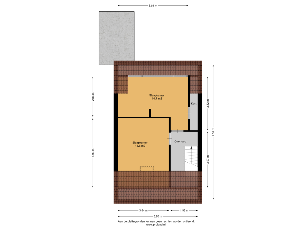 Bekijk plattegrond van 1e Verdieping van Tijnjedijk 18