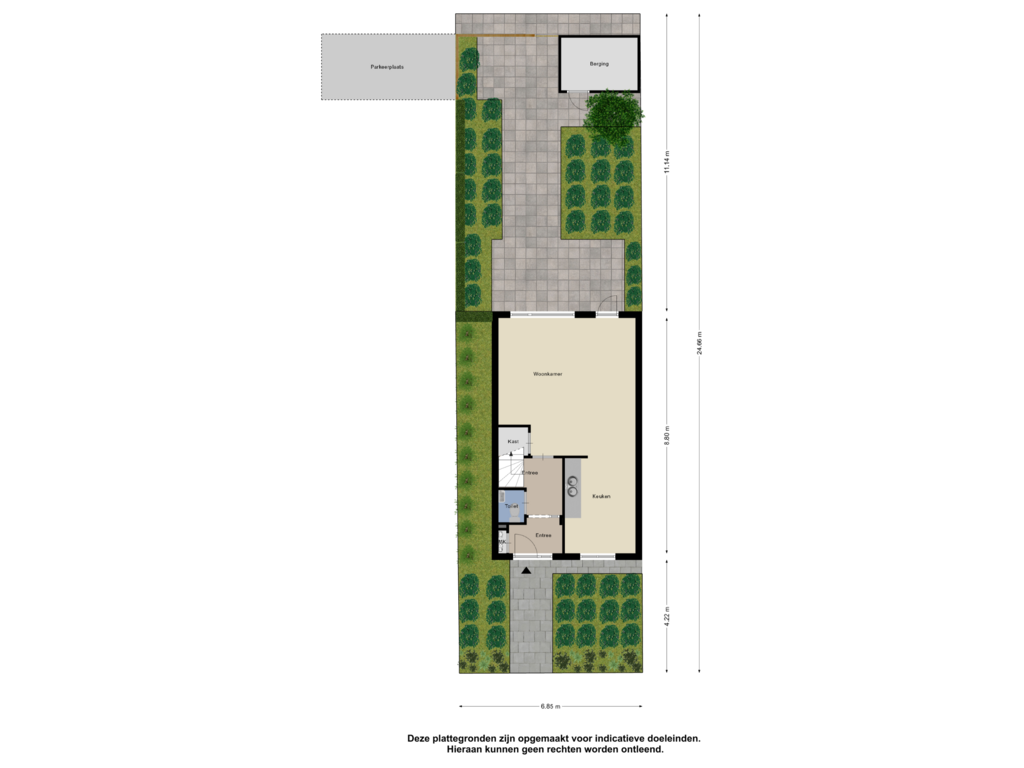 Bekijk plattegrond van Begane Grond-Tuin van Zuiderwerf 14