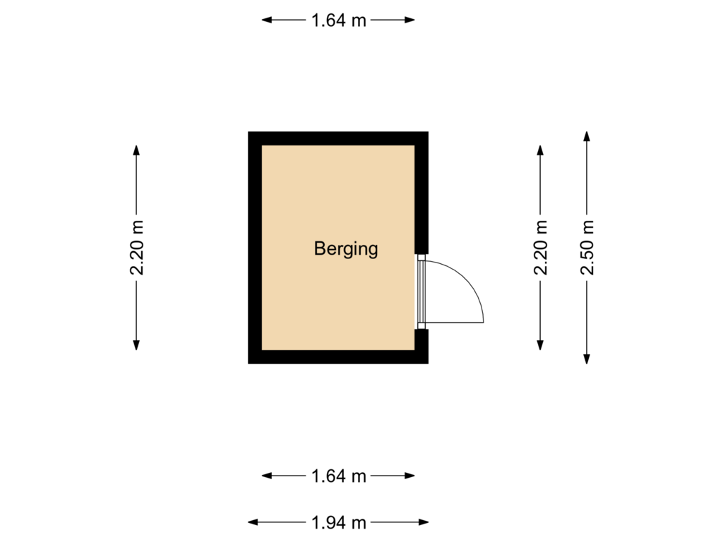 Bekijk plattegrond van Berging van Dorpsplein 16