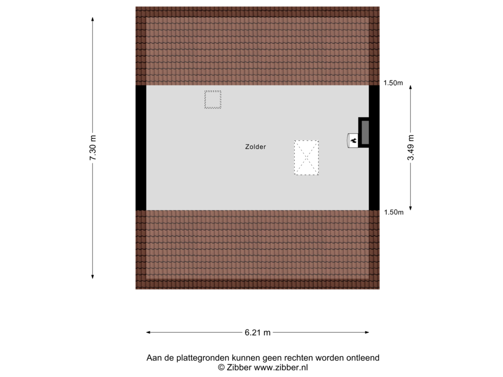 Bekijk plattegrond van Zolder van Groenlingstraat 14