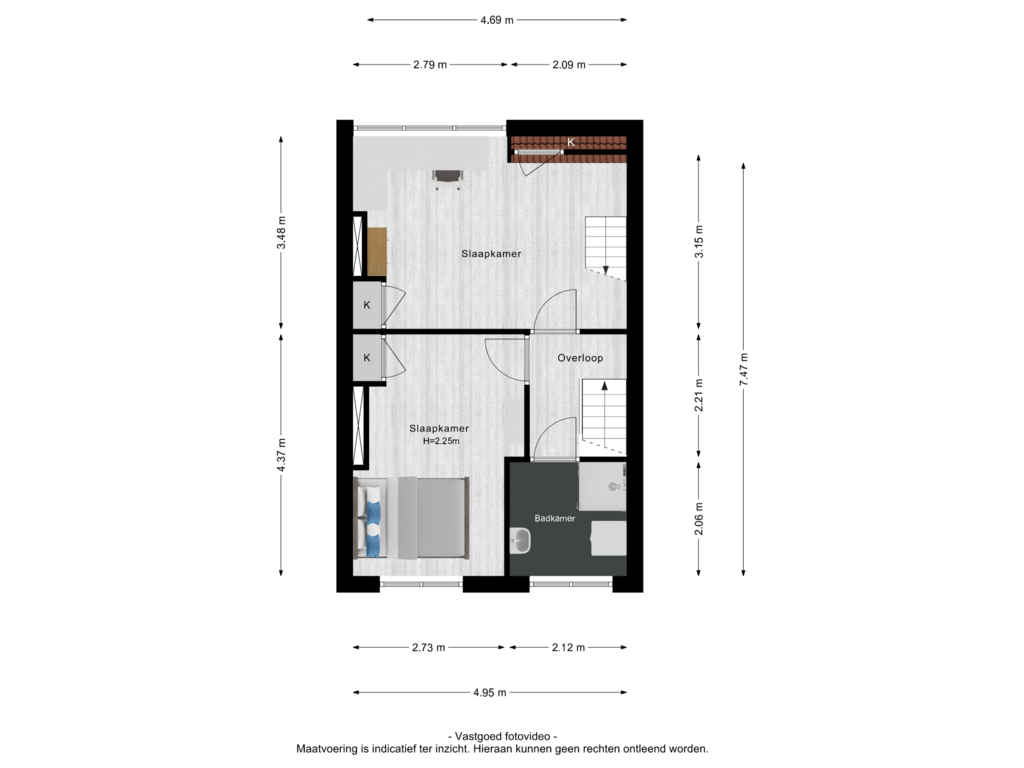 Bekijk plattegrond van 1e verdieping van Emmalaan 18