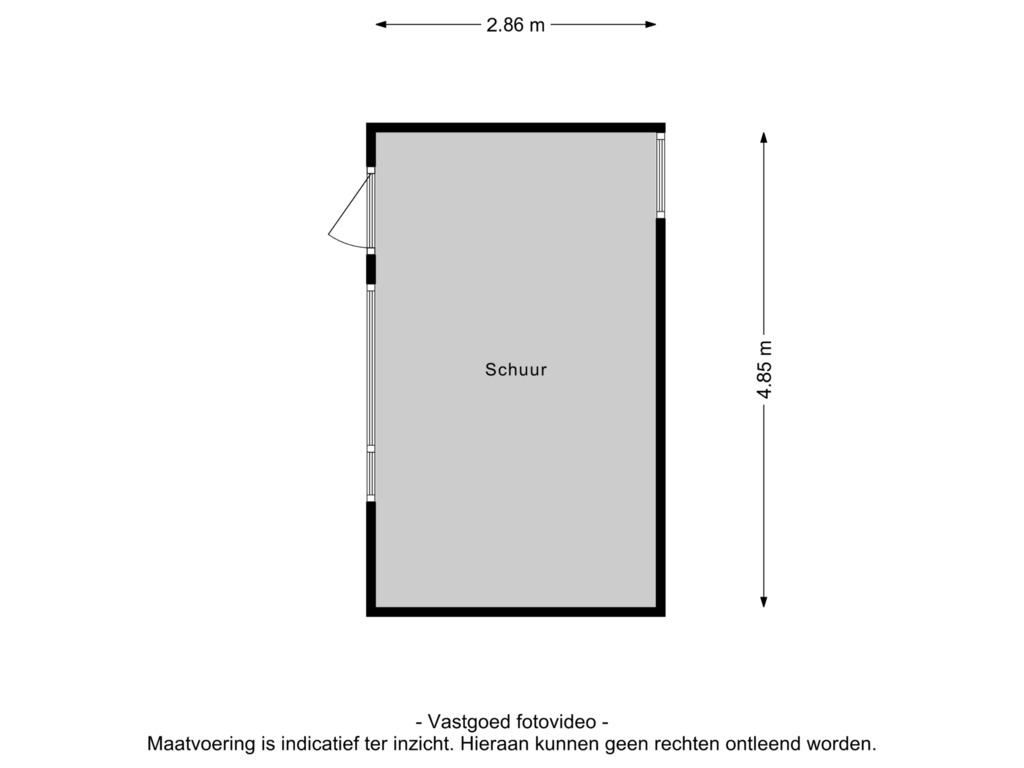 Bekijk plattegrond van Schuur 2 van Emmalaan 18