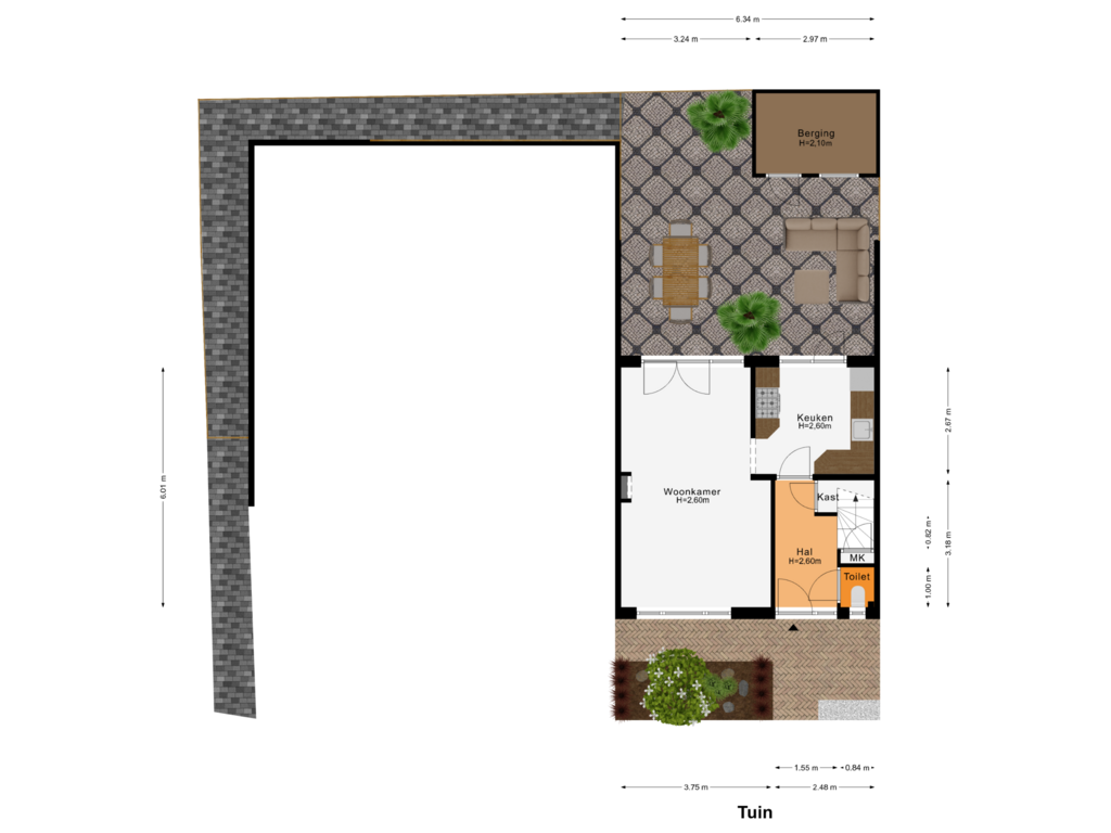 Bekijk plattegrond van Tuin van Sint Martinusstraat 5