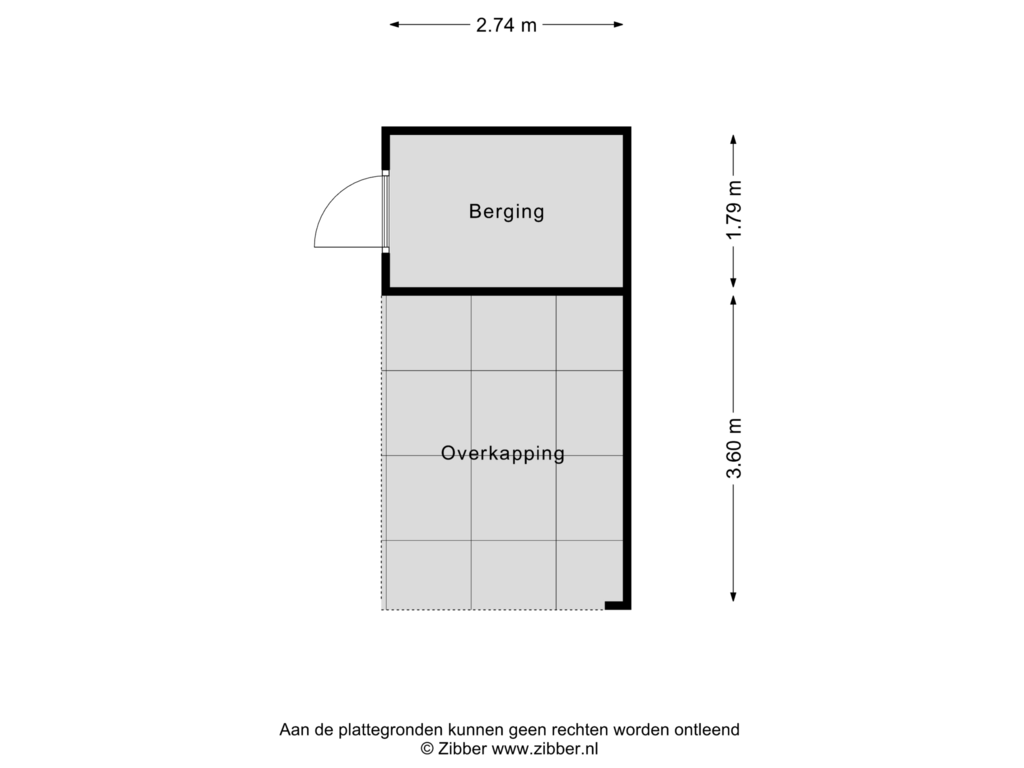 Bekijk plattegrond van Berging van van Vredenstraat 65