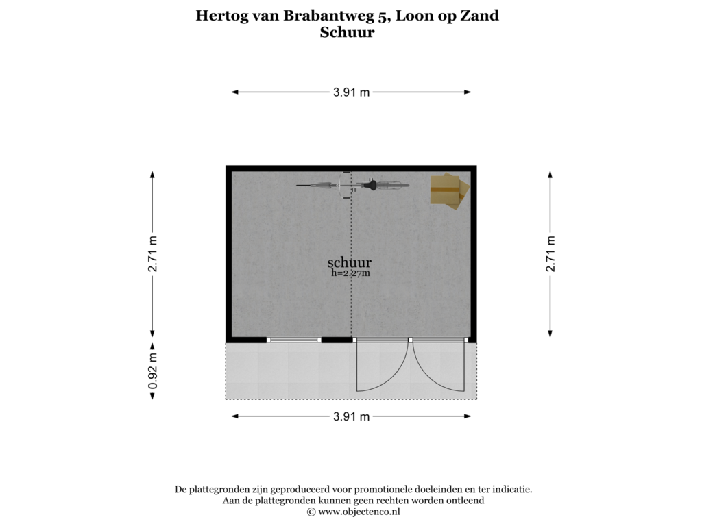 Bekijk plattegrond van SCHUUR van Hertog van Brabantweg 5