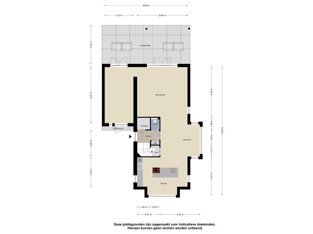 View floorplan of Begane Grond of De Huysacker 48