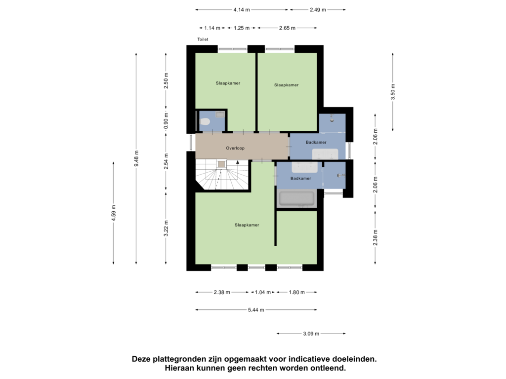 View floorplan of Eerste Verdieping of De Huysacker 48