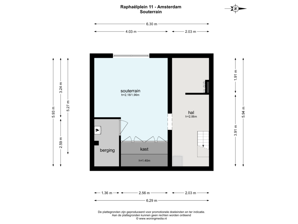 View floorplan of SOUTERRAIN of Raphaëlplein 11