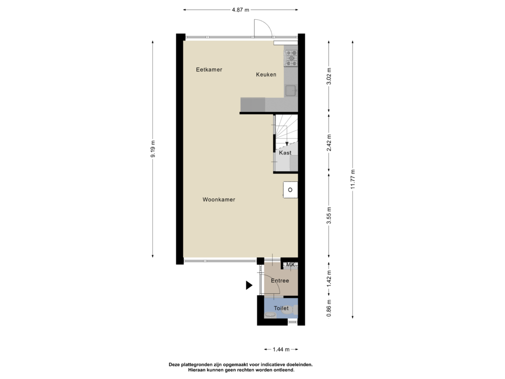 Bekijk plattegrond van Begane Grond van Boekhout 35