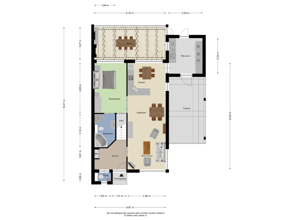 View floorplan of Begane Grond of Bosmier 11