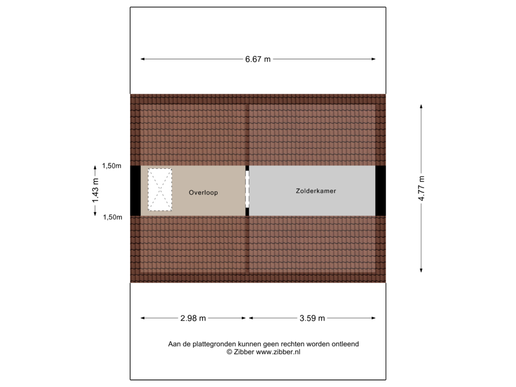 View floorplan of Zolder of Bosmier 11