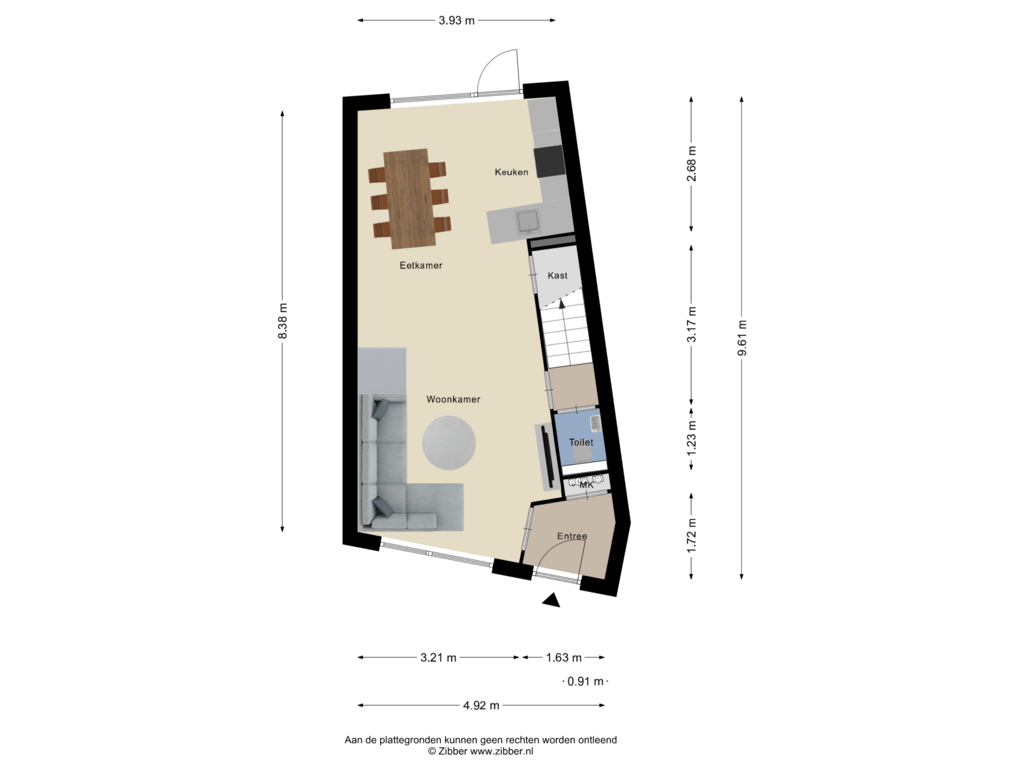 View floorplan of Begane grond of Jasmijnberg 89