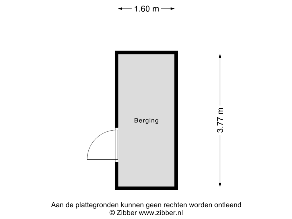 View floorplan of Berging of Jasmijnberg 89