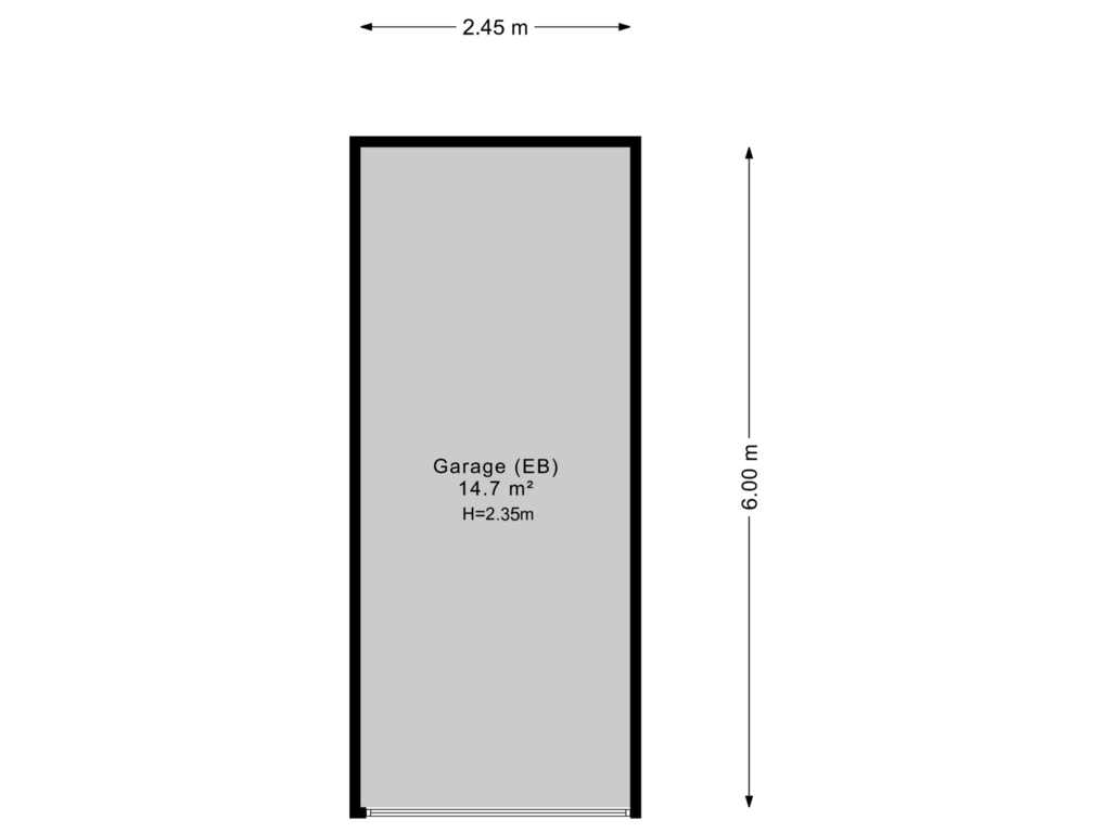 Bekijk plattegrond van Garage van Meidoornlaan 11