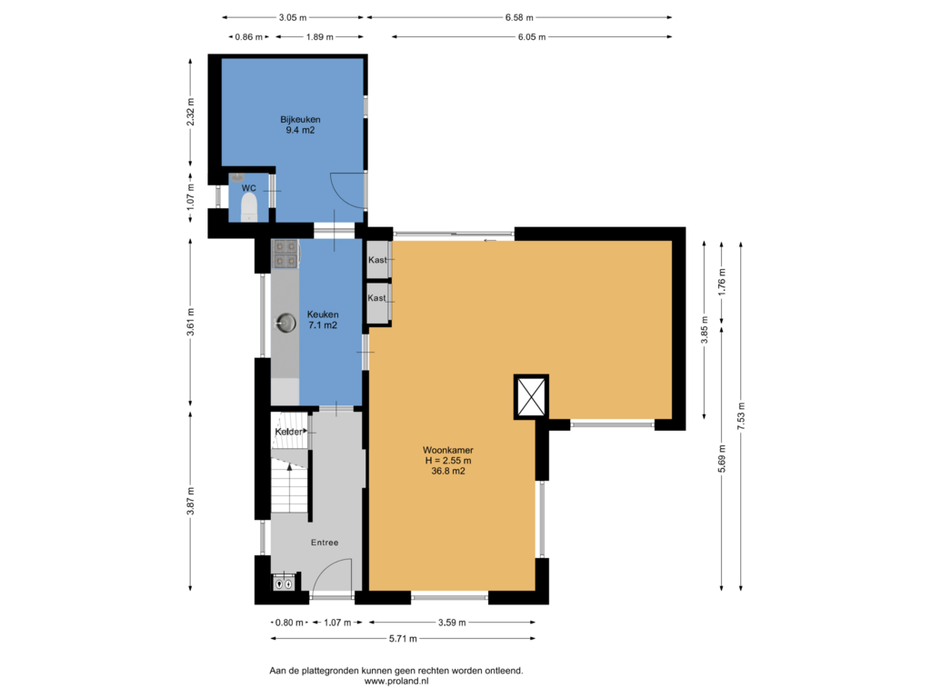 View floorplan of Begane Grond of Dr G A Wumkesstraat 29