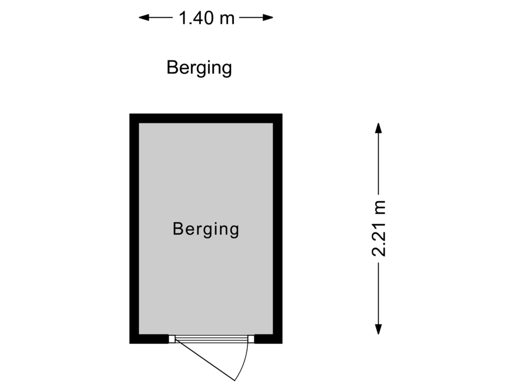 View floorplan of Berging of Indigostraat 111